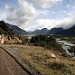 Al termine della salita sulla Carretera Austral con a fianco il rio de las sorpresas