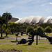 Parque El Arbolito con al fondo la Casa de la Cultura Ecuatoriana