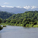 Vista della Sierra Nevada de Santa Marta dal rio Palomino