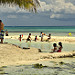 Famiglie riposando in Playa del Carmen